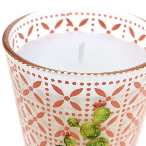 Article Bougie de cire en verre cactus Ø 6,5 cm 2 p.
