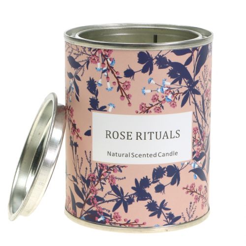 Floristik24 Bougie parfumée rose en bac à fleurs Ø6,5cm