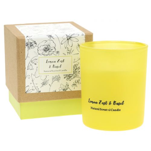Floristik24 Bougie parfumée dans un verre citron-basilic Ø7cm
