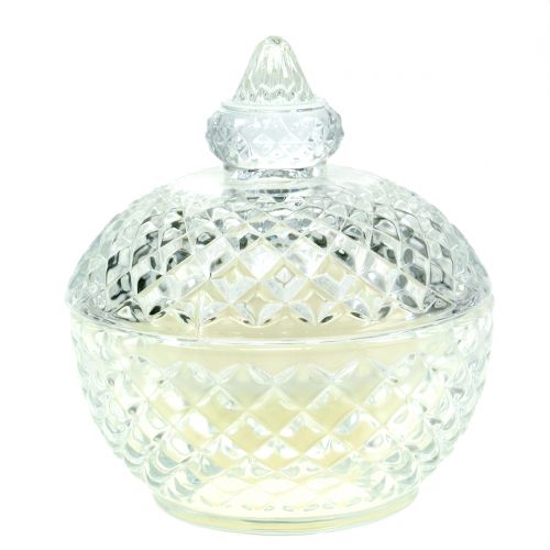 Floristik24 Bougie parfumée avec verre vanille Ø10 cm