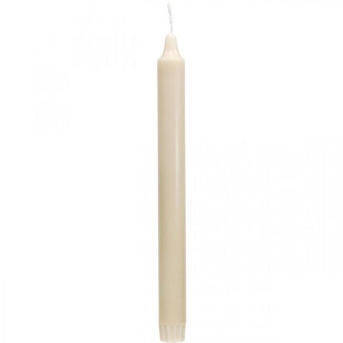 Floristik24 Bougies en cire PURE bougies en bâton crème Sahara 250/23mm cire naturelle 4 pcs