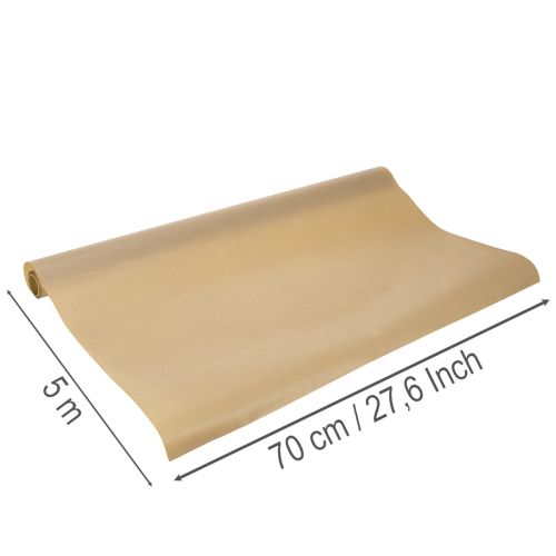 Rouleau de papier ciré brun pour aliments et fleurs 70 cm x 5 m | Floristik24.fr