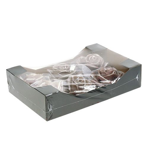 Floristik24 Cire mélange champagne rose Ø10cm 6 pcs
