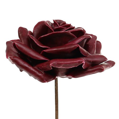 Article Cire rose rouge foncé Ø10cm 6pcs