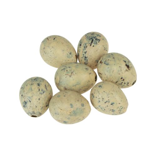 Floristik24 Oeufs de caille décoration Oeufs soufflés de Pâques crème 3cm 50 pcs