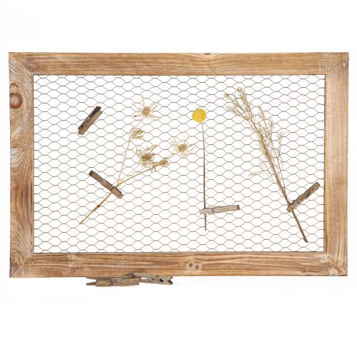 Décoration Murale Bois Métal Décoration Rustique Marron 40x60cm