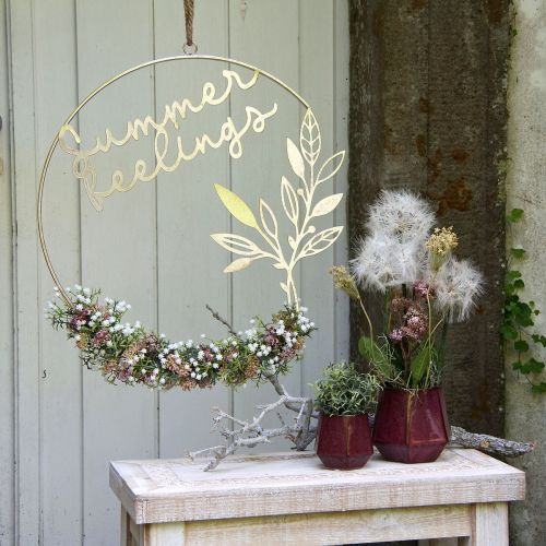 Décoration murale décoration anneau décoration estivale à suspendre métal Ø49cm