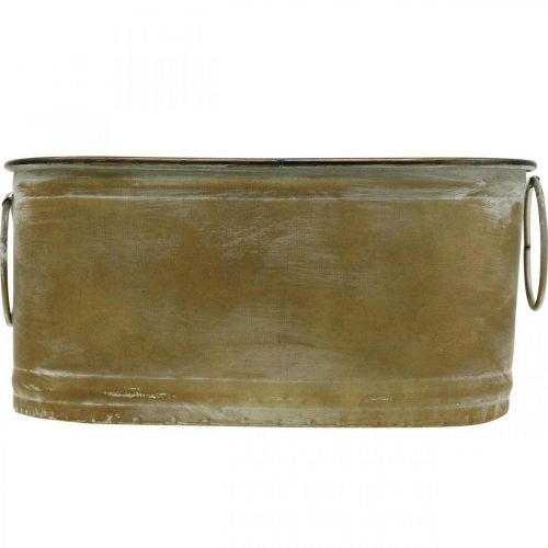 Article Set Jardinière Métal Pot Vintage Rétro L22.5cm/27cm/31cm