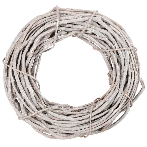 Couronne en branches de saule blanchies 40 cm acheter | Floristik24.fr