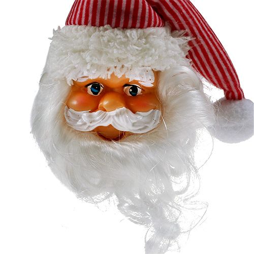 Floristik24 Pendentif de Noël Tête de Père Noël 14cm, 20cm 2pcs