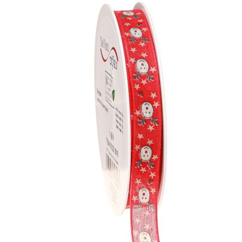 Article Ruban de Noël avec renne décoratif rouge 15 mm 18 m