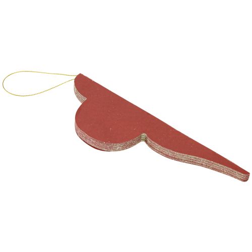 Article Décorations de sapin de Noël en papier Bordeaux 20cm 2pcs