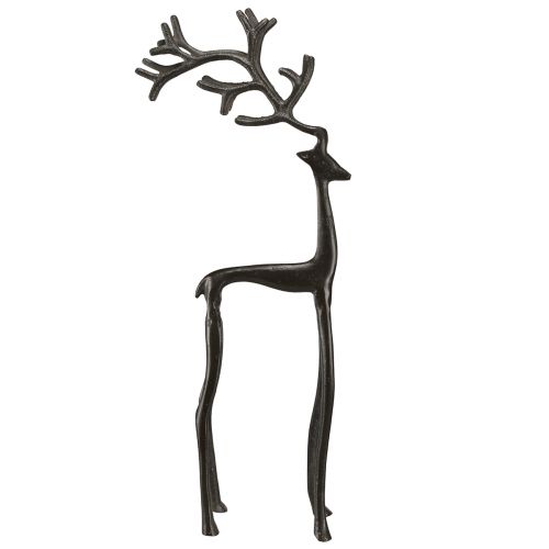 Article Décoration de Noël renne en métal marron 15x9x53cm