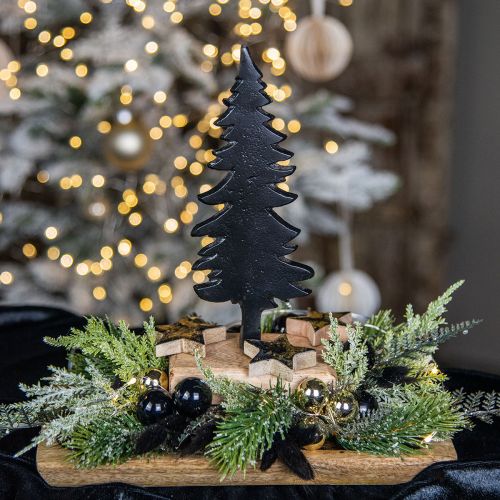 Floristik24 Décoration de Noël Sapin de Noël bois métal décoration de table H22cm
