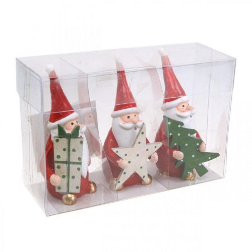 Floristik24 Figurines de Noël Figurines de décoration du Père Noël H8cm 3pcs