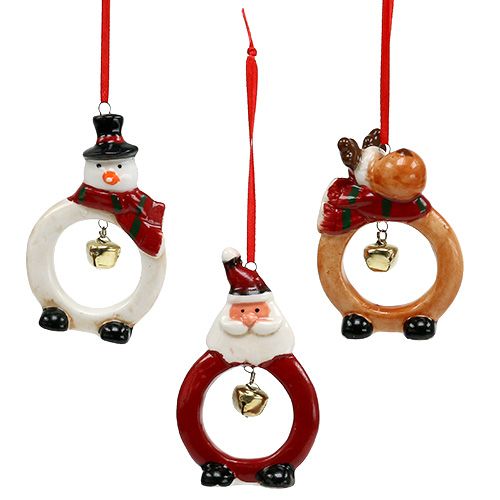 Floristik24 Suspensions de Noël 8cm - 10cm 3pcs