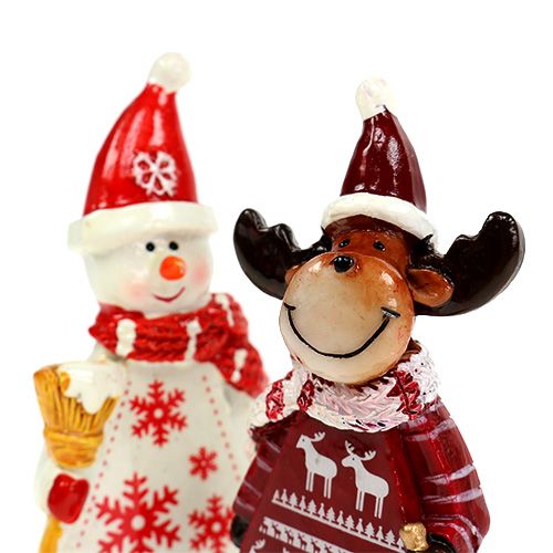Floristik24 Chiffres de Noël orignal, sorte de bonhomme de neige. 9 cm 2 pièces