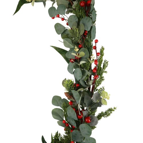 Floristik24 Guirlande de noël guirlande de sapin branche de baie de conifère d'eucalyptus artificiel 160cm