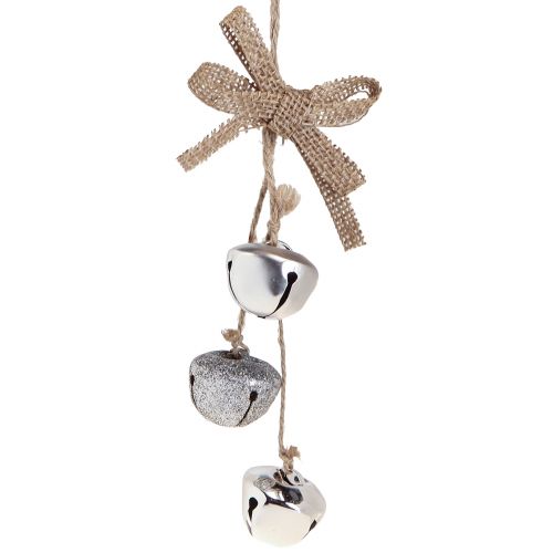Article Cloches de Noël Décorations pour sapin de Noël argent Ø3,5cm 3pcs