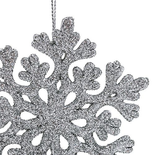 Floristik24 Mélange de cintres de Noël avec paillettes argent 3pcs