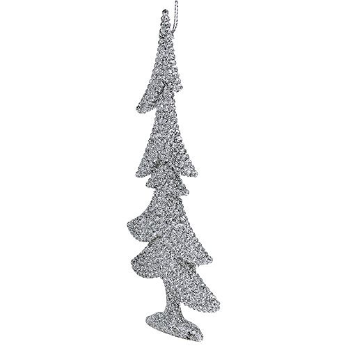 Floristik24 Mélange de cintres de Noël avec paillettes argent 3pcs