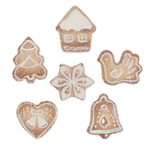 Floristik24 Biscuit de Noël blanc 3cm - 3,5cm 24pcs