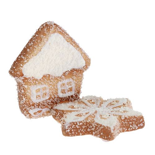 Floristik24 Biscuit de Noël blanc 3cm - 3,5cm 24pcs