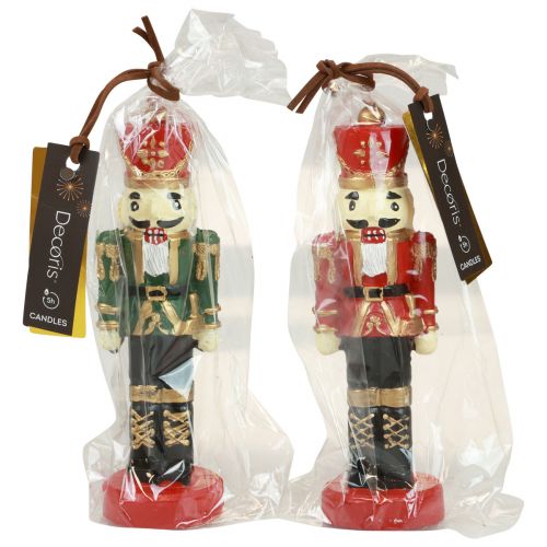 Floristik24 Bougie de Noël figurine casse-noisette décoration de table Noël 18cm 1 pc