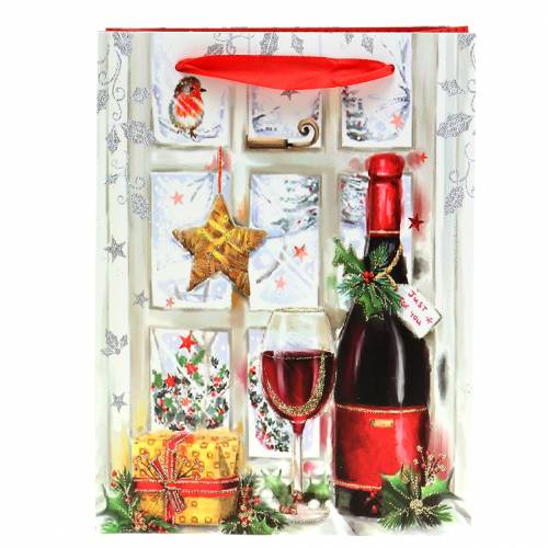 Article Sac cadeau de Noël 8cm x 18cm H24cm lot de 2