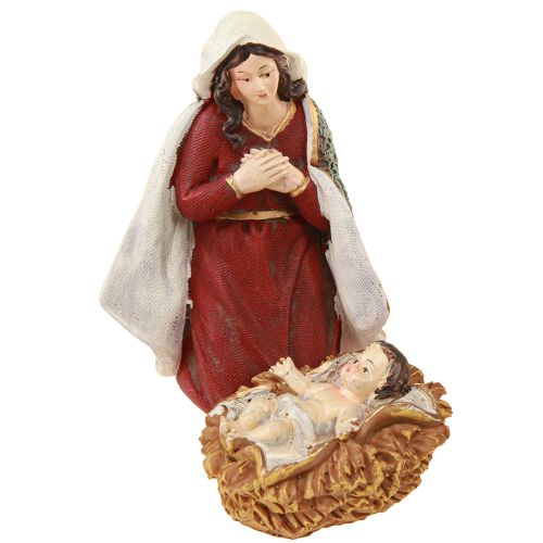 Article Crèche de Noël en polyrésine peinte à la main 8-20 cm 8 pièces