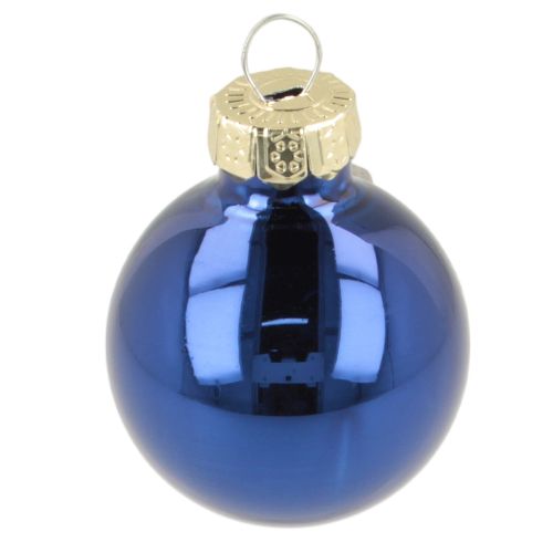 Set de Boules de Noël en Verre Mini 3 cm Bleu, Décoration Intérieure, Lot de 22 | Floristik24.fr