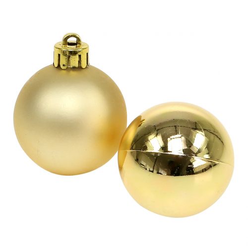 Floristik24 Boule de Noël dorée petite Ø4cm 16 pcs