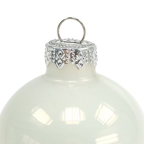 Article Boule de Noël Ø4cm blanc brillant 24 pcs