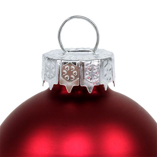 Floristik24 Boule de Noël Ø4cm rouge brillant / mat 24pcs