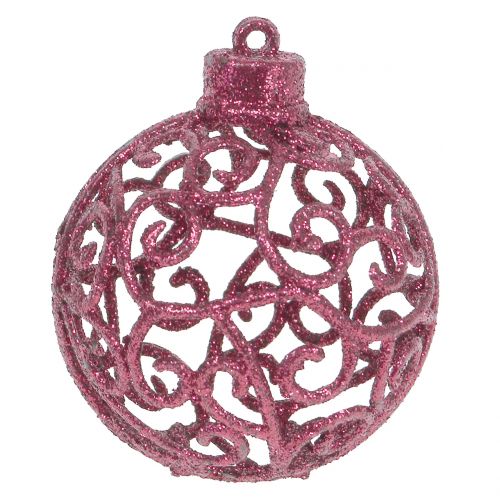 Floristik24 Boule de Noël rose Ø6cm 16 pcs