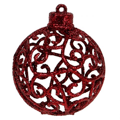 Floristik24 Boule de Noël rouge foncé Ø6cm 16 pcs