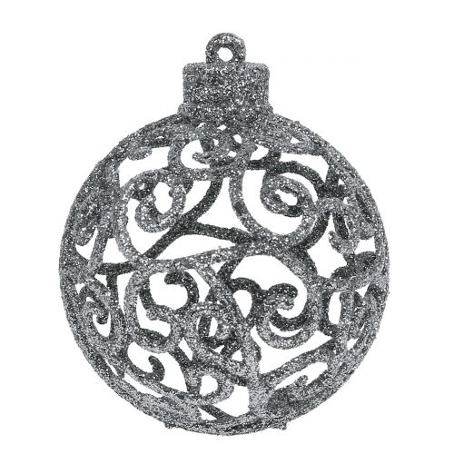 Article Boule de Noël argent Ø6cm 16 pcs