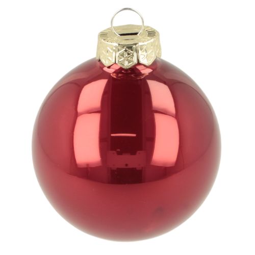 Boules de Noël en verre 6 cm rouges et roses, set de 24 pièces | Floristik24.fr