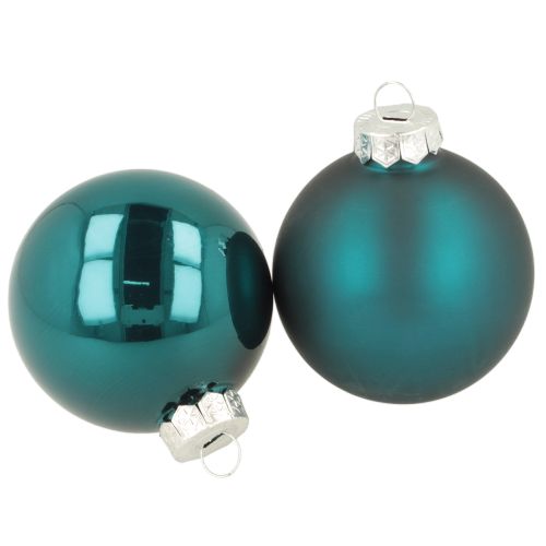 Boule de Noël, finition mate et brillante, décoration festive pour sapin, 6 cm, lot de 24.