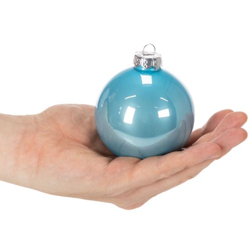 Boules de Noël en Verre Multicolores 75 mm - Set de 14 | Floristik24.fr
