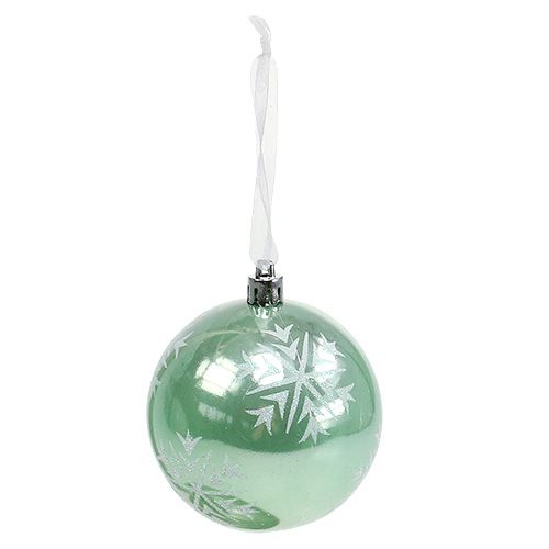 Floristik24 Boule de Noël Ø8cm plastique vert clair 1pc