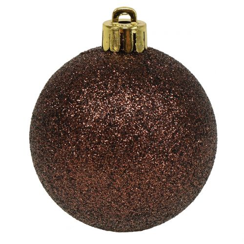 Article Boules de Noël marron chocolat mix Ø6cm 10pcs