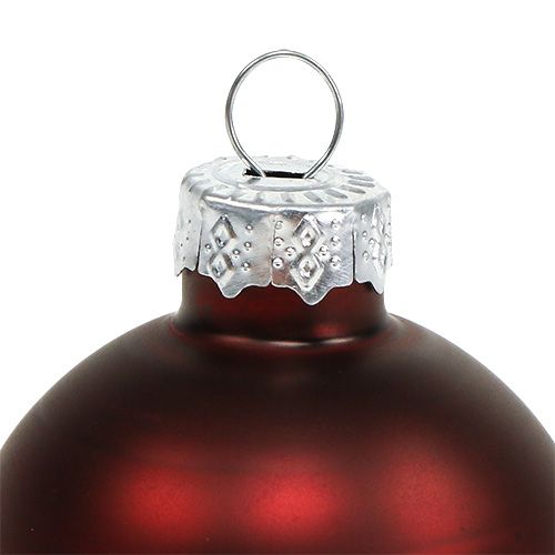 Article Verre boule de Noël Ø6cm Bordeaux 24 pcs