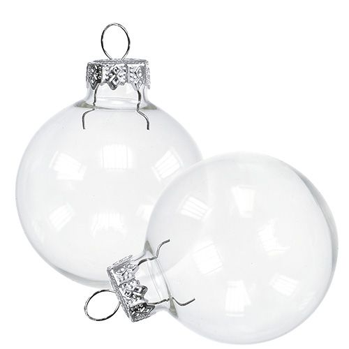 Floristik24 Verre boule de Noël Ø6cm clair 24 pcs