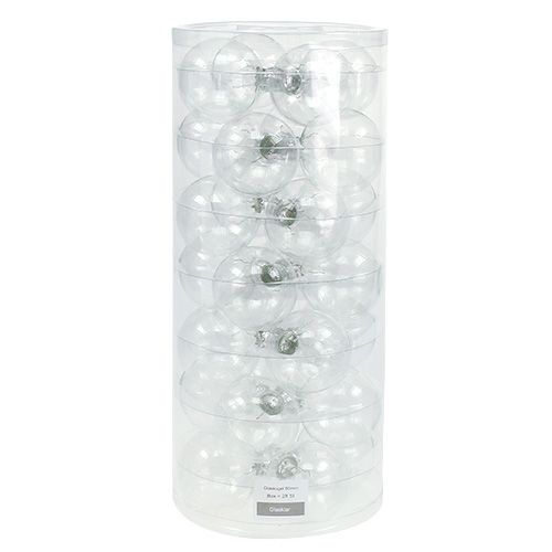 Floristik24 Verre boule de Noël Ø6cm clair 24 pcs