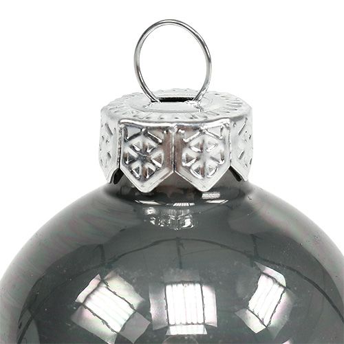 Article Boule de Noël verre Ø3,5cm rose, gris, crème 16pcs