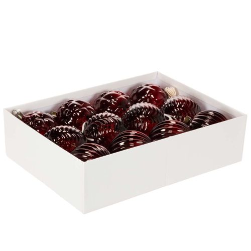 Boules de Noël en Verre Rouge