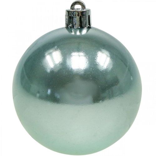 Article Boules de Noël en plastique mélange bleu clair Ø6cm 10 pcs
