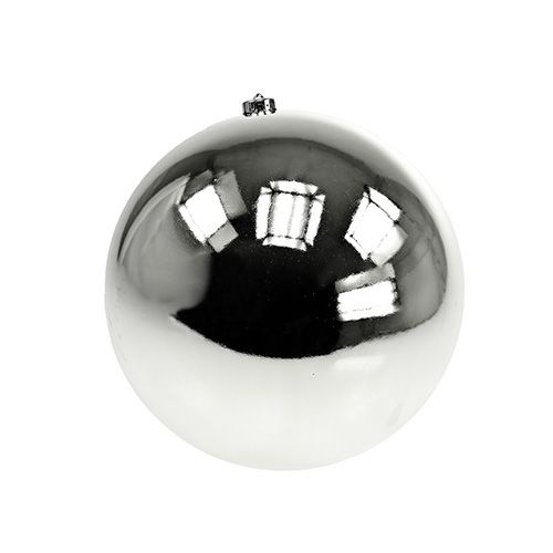 Article Boule de Noël en plastique petite Ø14cm argentée