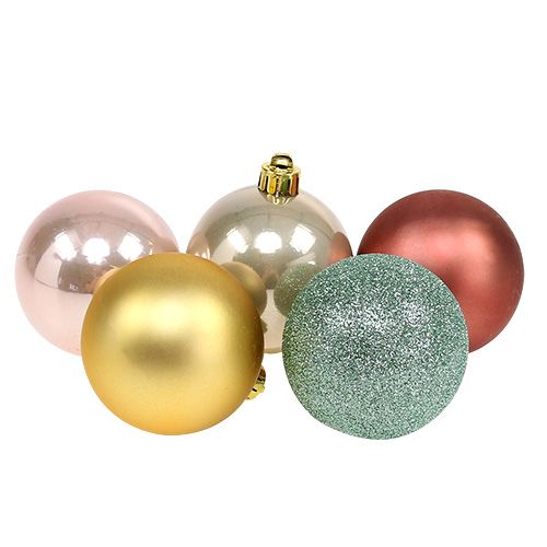 Floristik24 Boule de Noël en plastique Ø6cm assorties 30 pièces